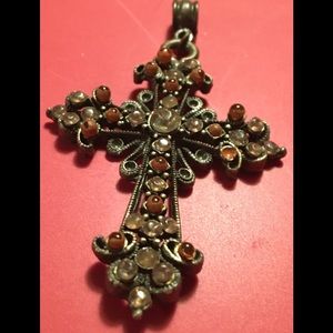 Beaded Filigree CROSS Pendant -Handmade & Vintage?